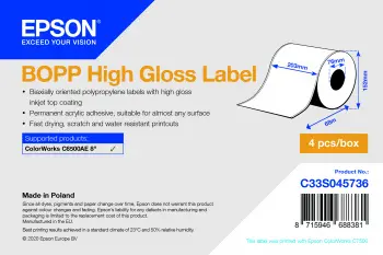 Epson Nepārtraukta etiķete BOPP High Gloss
