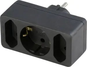 Transition plug REV SCHWA 0512733777, 2-fold safety contact, black