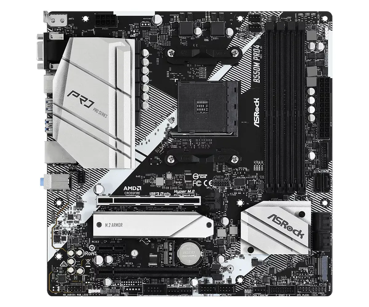 Pamatplate Asrock B550M Pro4, 90-MXBDK0-A0UAYZ Photo 2