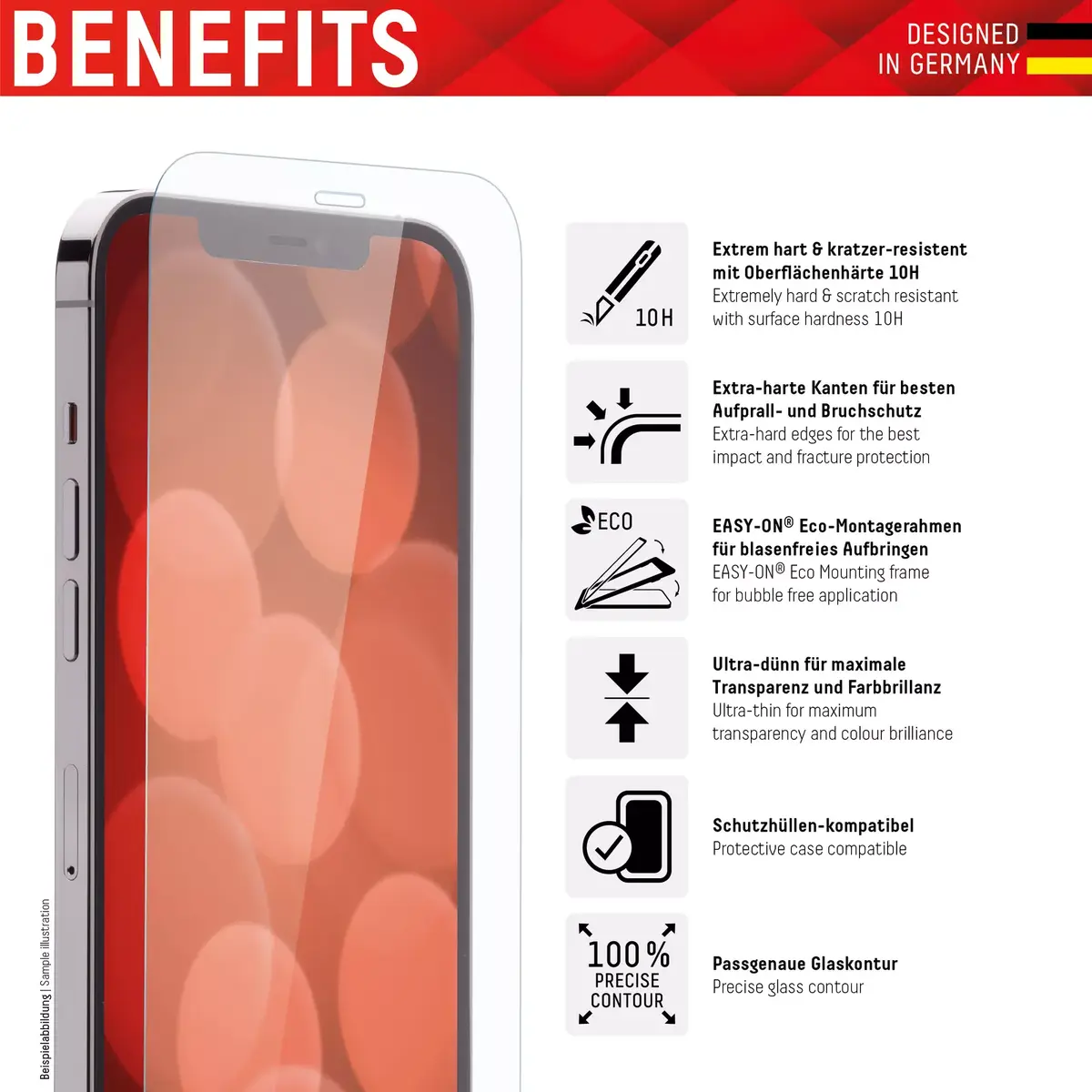Ekrāna aizsargs Displex Apple iPhone 6/7/8/SE Photo 2