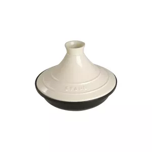 Tajine Staub Round 28cm Black Cream Cast Iron