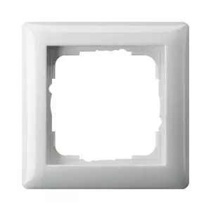 Wall plate Gira Standard 55 White — screwless thermoplastic, 80.7×80.7 mm, 11.4 mm thickness