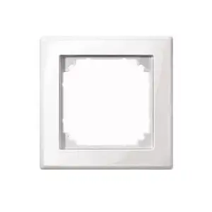 Wall plate / switch cover Merten 484119, screwless design, white, 1-piece