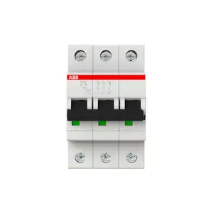 ABB S203-C10 Miniature Circuit Breaker, 3-Pole, 10A, C-Curve