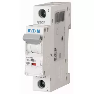 Eaton PXL-B16/1 Miniature Circuit Breaker, 16A, 230V, 1-Pole, B-Characteristic, 10kA
