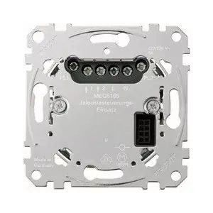 Shutter control Merten MEG5165-0000, metallic, 220–230 V AC, 50–60 Hz, max 1000 W