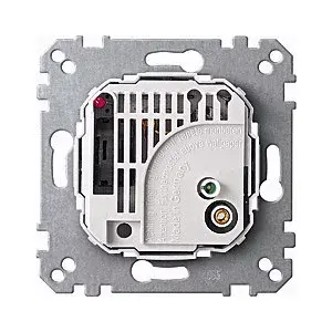 Rotācijas slēdzis Merten 536302, metāliska un balta apdare, 230 V AC, 10 A, IP20
