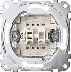 Кнопочный выключатель Merten MEG3155-0000 — 1P, металлический, 250 В AC, 10 A