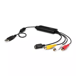 USB Video Capture Adapter Cable StarTech SVID2USB232 — S-Video/Composite to USB 2.0, max 720×576, EM28281 chipset, NTSC/PAL/SECAM, 2×RCA audio
