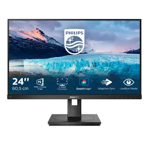 Компьютерный монитор Philips S Line 242S1AE/00 23.8 Дюйма Full HD IPS LED 1920 x 1080 Пикселей 4 мс Встроенные динамики VESA Черный