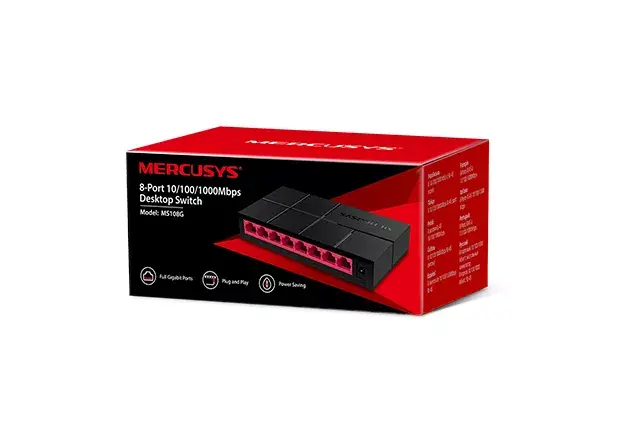 Коммутатор Mercusys 8-Port 10/100/1,000 Mbps Photo 4