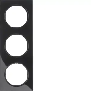 Тройная рамка Berker 10132245 R.3 черная