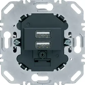 Berker 260205 USB Charging Socket Mechanism 3.0 A 230 V Anthracite Matte