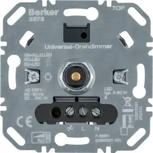Dimmer switch berker 2973 Universal rotary dimmer for R, L, C and LED loads
