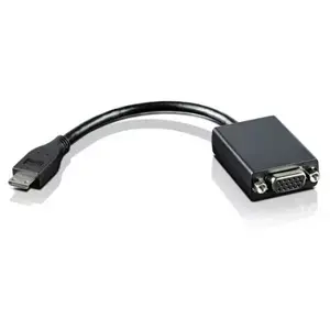 Переходник Lenovo Mini‑HDMI на VGA (D‑Sub) с разъёмом HDMI Type C (Mini), чёрный, 32 г