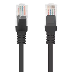 Network patch cable LANBERG PCU5-10CC-3000-BK Cat5e U/UTP, RJ-45–RJ-45, 30 m, Black