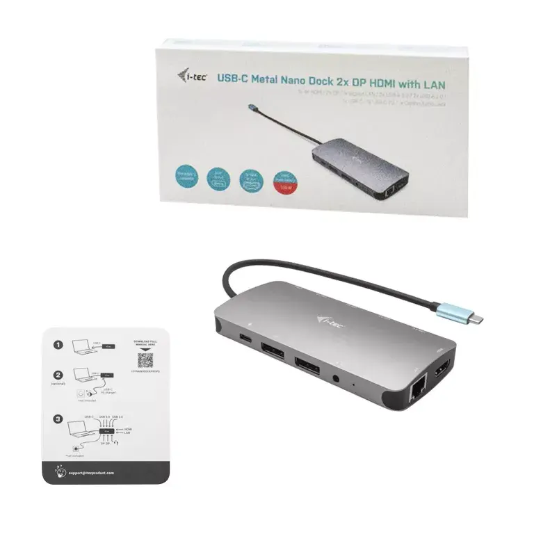 Dokstacija i-tec Metal USB-C Nano 3x Display Photo 4
