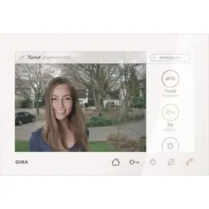 Video interkoms GIRA 120903 virsmas stiprināšanai balts — durvju stacija video saziņai