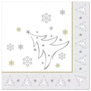 Paper napkins Papstar 87105 Silver 50 pcs