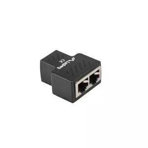 Lanberg ADS-RJ45-2RJ45-OS кабельный разветвитель и сумматор Черный