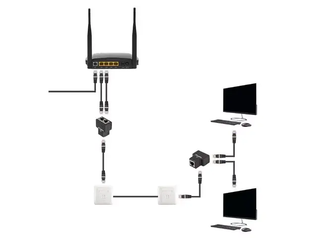Kabeļu sadalītājs ADS-RJ45-2RJ45-OS Photo 2