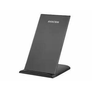Wireless charger stand AVACOM HomeRAY T10 — black, Qi-compatible phone charging stand