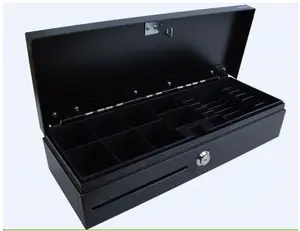 Денежный ящик VIRTUOS FT-460C с запираемой крышкой, питание 9–24В, черный
