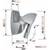 VOGEL'S VLB 500 B speaker wall mounting bracket set, swivel, pre-assembled, max. 5 kg, silver (2 brackets) (73201013) Photo 2