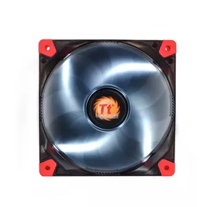 Thermaltake Luna 12 LED White Datora korpusam Ventilators 12 cm Melns, Sarkans, Caurspīdīgs