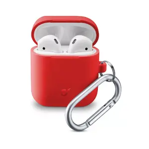 Silicone case for AirPods 1 & 2 Cellularline Bounce — red