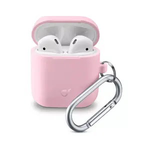 Силиконовый чехол Cellularline Bounce для AirPods 1 и 2, розовый