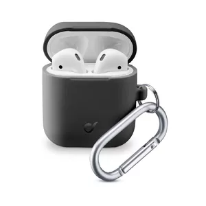 Чехол Cellularline Bounce из силикона для AirPods 1 и 2, черный