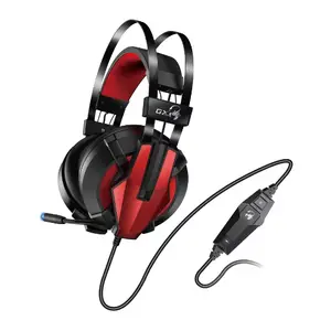 Wired Head-band Gaming Headset Genius Lychas HS-G710V — Circumaural, 20–20000 Hz, 1.8 m cable, Black/Red