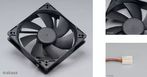 Akasa DFS122512L 120x120x25mm 12V cooling fan Photo 1