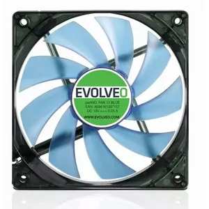 Case Fan Evolveo 12L1BL 120mm, 4 Blue LEDs, 3-pin connector