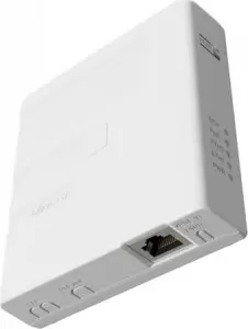 PoE-инжектор MikroTik GPEN21 с поддержкой SFP, гигабитный Ethernet (10/100/1000 Мбит/с), 2 порта RJ-45, белый, питание 12–57В
