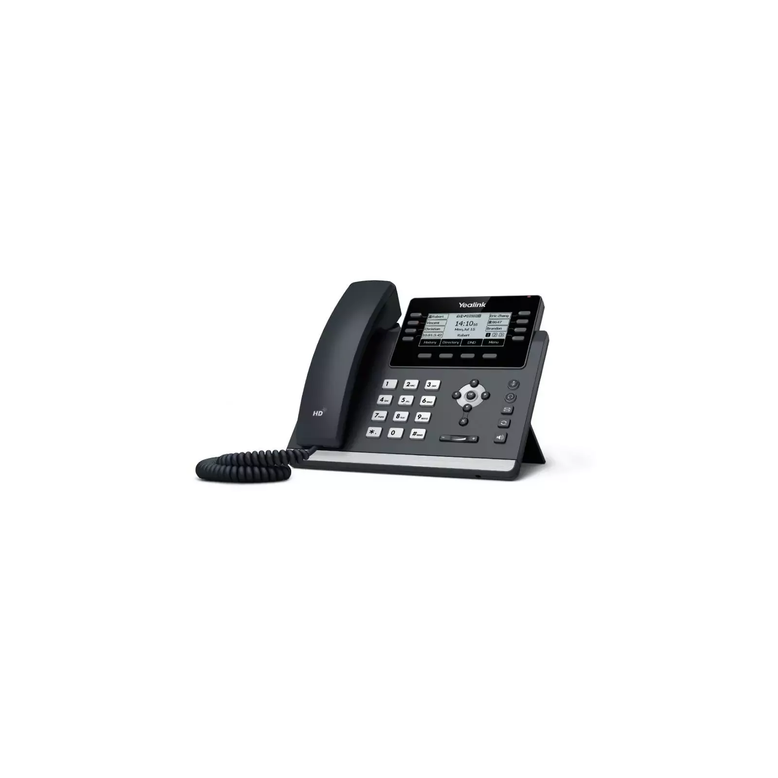 Yealink SIP-T43U IP Phone [10 Pack] 12 VoIP Accounts. 3.7-Inch Graphical  Display. Dual USB 2.0, Dual-Port Gigabit Ethernet, 802.3af PoE, Power  Adapter 固定電話機