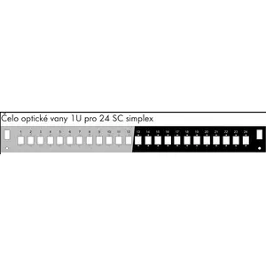 Optical Patch Panel 1U SOLARIX FP2-1U-24SCS-B — 24 SC Simplex ports