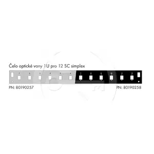 Optical patch panel 1U for 12 SC simplex, SOLARIX, model FP2-1U-12SCS-B, black