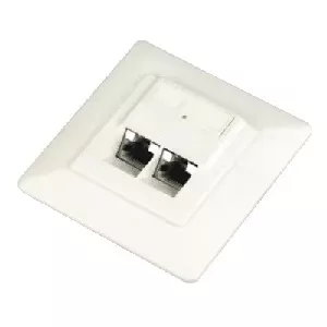 DATACOM STP double socket Cat5e model 2150, 45° angled