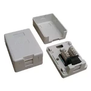 Wall-mounted DATACOM CAT5E UTP Socket Dustproof 2333 krt — single port, keystone, RJ45