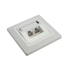 Wall socket SOLARIX SX9-2-5E-UTP-WH CAT5E UTP 2×RJ45 for data networks, white