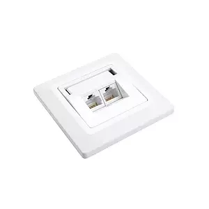 Outlet Socket SOLARIX SX9-2-6-UTP-WH CAT6 UTP 2 × RJ45 flush-mount white