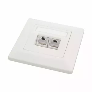 Keystone network outlet SOLARIX SX9-2-6-STP-WH Cat6 STP, 2 x RJ45, white