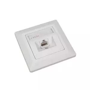 Socket SOLARIX CAT5E UTP 1×RJ45 for plaster white SX9-1-5E-UTP-WH — CAT5E UTP keystone outlet