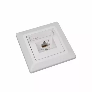 Network wall socket SOLARIX Socket CAT6 UTP 1xRJ45 white SX9-1-6-UTP-WH