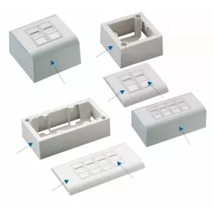 UTP Cat5e modulis 4xRJ45 sienas montāžai, DATACOM 2363