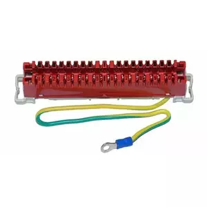Termināļu bloks DATACOM 3602 10 pāru zemēšanas, sarkans