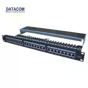Patch panel DATACOM 3121 24-port Cat6 1U STP, black