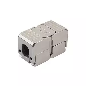 Экранированный разъём RJ45 CAT6A STP SOLARIX SXSPJ-6A-STP-BK-SA, для экранированных кабелей, чёрный